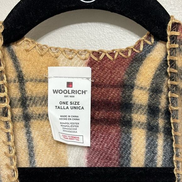 Woolrich Plaid Flannel Shawl/Wrap Scarf - One Size - Picture 5 of 7